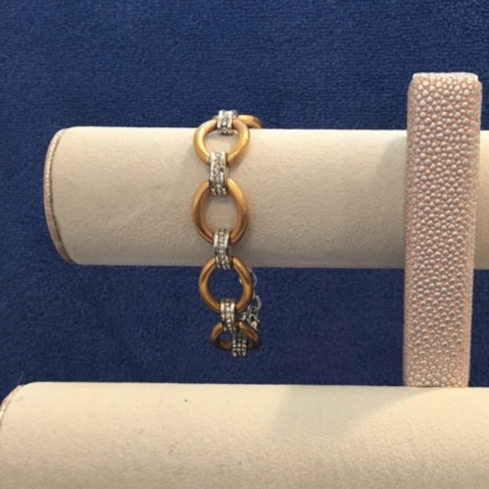 ❤️ Brighton Gold, Silver & Crystal Bracelet - Picture 3 of 5